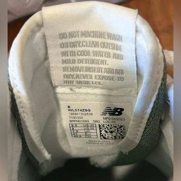 Women's New Balance 574+ Platform Sneakers WL574ZSG Green/Grey 9.5 EUC - Picture 10 of 10